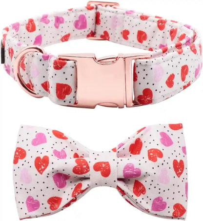 Lionet Paws Boy Dog Collar with Bowtie, Comfortable Adjustable Cute Navy Blue Bow Tie Collar for Male Dogs Gift, Xlarge, Neck 16-26 Inches7