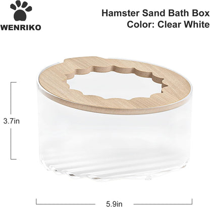 Hamster Sand Bath Box, Small Animal Bathroom & Digging Room, Easy to Clean, for Dwarf & Syrian Hamster, Gerbil2
