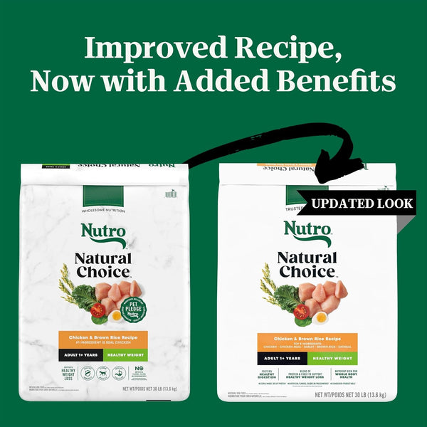 Nutro Natural Choice Healthy Weight Dry Dog Food, Chicken & Rice, 30 Lb | Non-Gmo, Chicken #1 Ingredient, No Corn, Wheat, Soy, Supports Weight Loss, Skin & Coat, Digestive & Immune Health2