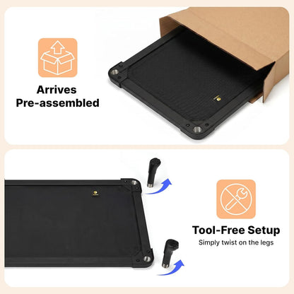 Veehoo Elevated Dog Bed Small, Chew Proof Dog Bed Pre-Assembled, 24" X 17" | Cooling Raised Dog Bed, Indestructible Dog Bed for Crate, Non-Slip Feet, Breathbale Teslin Mesh, Indoor Outdoor Use, Black2