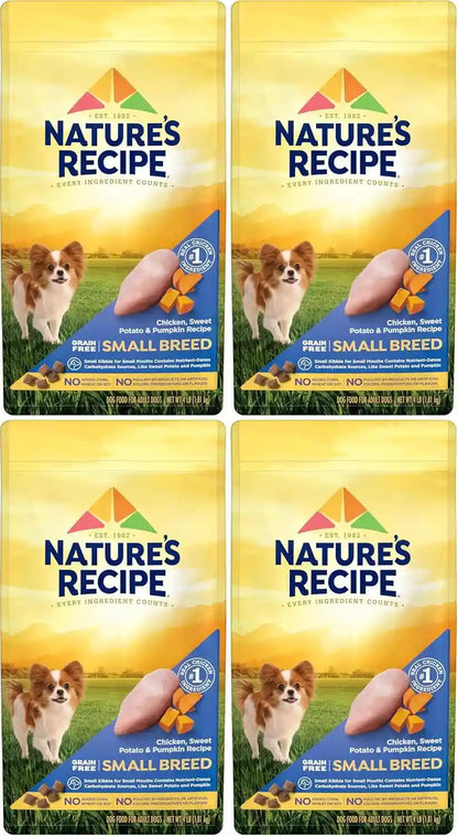 Nature'S Recipe Grain Free Small Breed Dry Dog Food, Chicken, Sweet Potato & Pumpkin Recipe, 4 Lb. Bag12