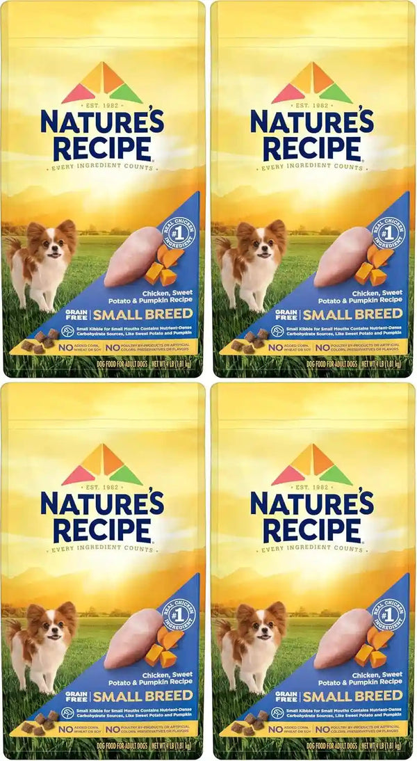 Nature'S Recipe Grain Free Small Breed Dry Dog Food, Chicken, Sweet Potato & Pumpkin Recipe, 4 Lb. Bag12
