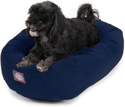 Majestic Pet 32 Inch Suede Calming Dog Bed Washable – Cozy Soft round Dog Bed with Spine Support for Dogs to Rest Their Head - Fluffy Donut Dog Bed 32X23X7 (Inch) - round Pet Bed Medium – Sage30