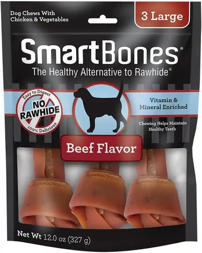 Smartbones Dog Chews, Treat Your Dog to Rawhide-Free Dog Bones, Made with Real Meat and Vegetables, 3 Large11