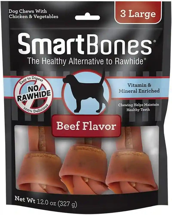 Smartbones Dog Chews, Treat Your Dog to Rawhide-Free Dog Bones, Made with Real Meat and Vegetables, 3 Large11