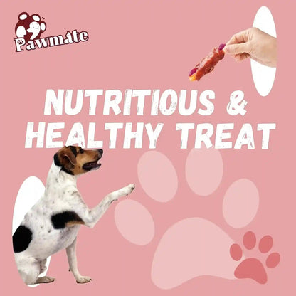 Pawmate Duck Double Purple Sweet Potato Wraps Dog Treats, Healthy Low Fat Dog Jerky High Protein for Training Treats Snacks, Chewy for Small Medium Large Dogs 12-15 Counts8