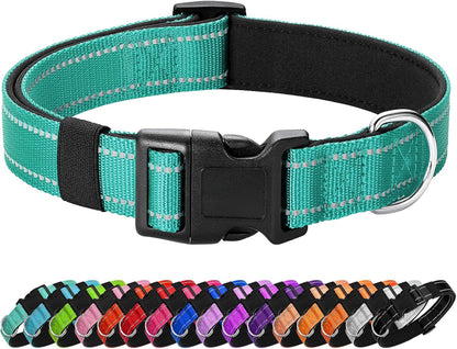 Reflective Dog Collar Padded with Soft Neoprene Breathable Quick Release Basic Dog Collars for Medium Dogs Purple Girl9
