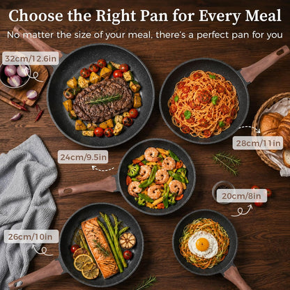 10 Inch Granite Nonstick Frying Pan, Induction Ready, Non-Toxic | PFOA/PFOS Free Scratch Resistant with Stay-Cool Handle Omelette Pan for All Stovetops5