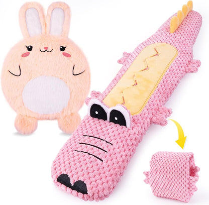 XIUGOAL Dog Toys for Aggressive Chewers, 2 Pack No Stuffing Dog Toys for Boredom and Teething, Squeaky Chew Toy for Small, Medium Breed to Keep Them Busy9