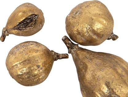 Creative Co-Op Resin Figs with Gold Finish (Set of 5 Pieces)4