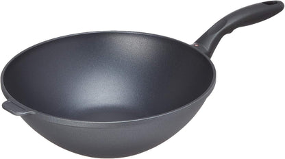 11.8" (4.9 Qt) Nonstick Wok HD Diamond Coated Aluminum Stir-Fry Pan, Includes Lid, Dishwasher Safe and Oven Safe, Grey1