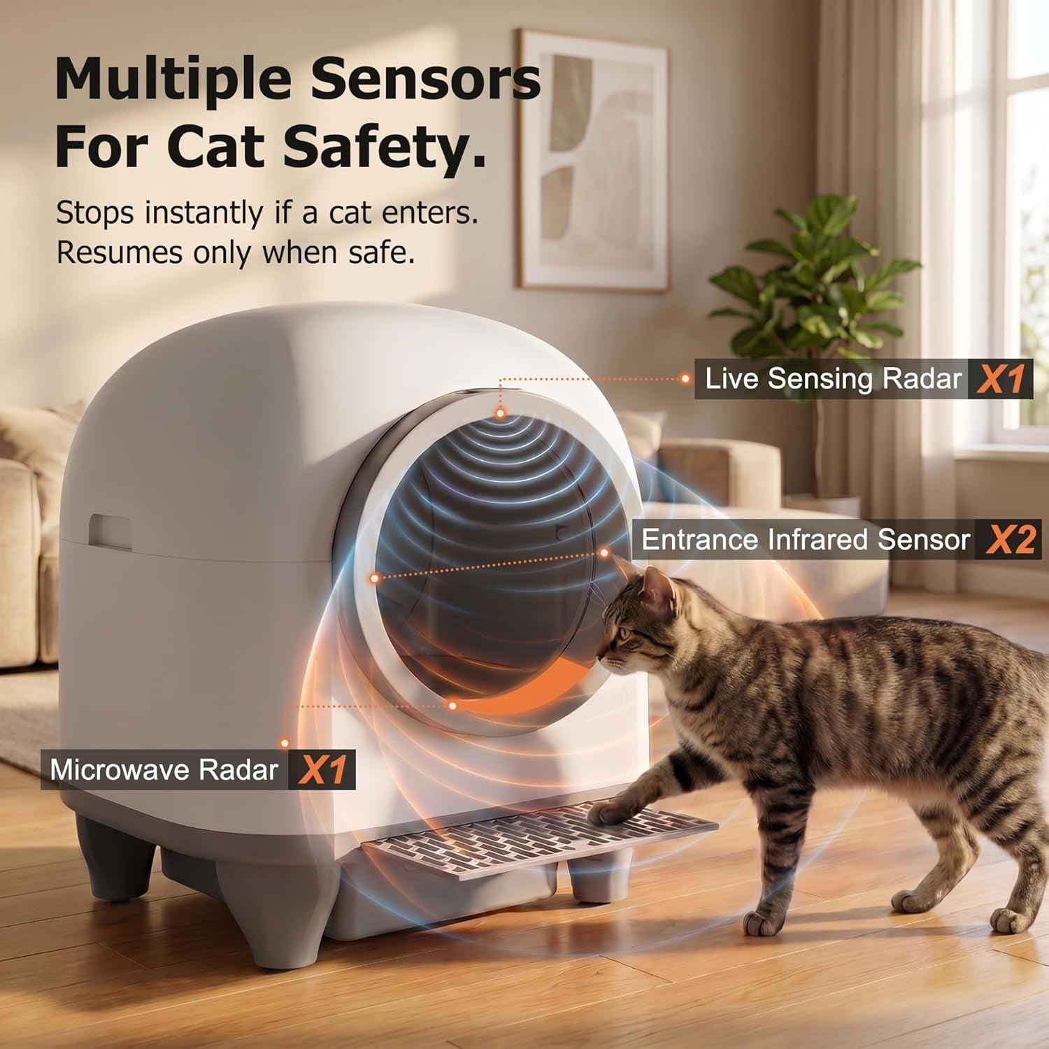 warcat-enclosed-self-cleaning-litter-box-app-control-90l-gray-90l-large-capacity-for-multi-cat-homes-app-controlled-with-smart-sensors-anti-leakage-safety-protection-bags-included