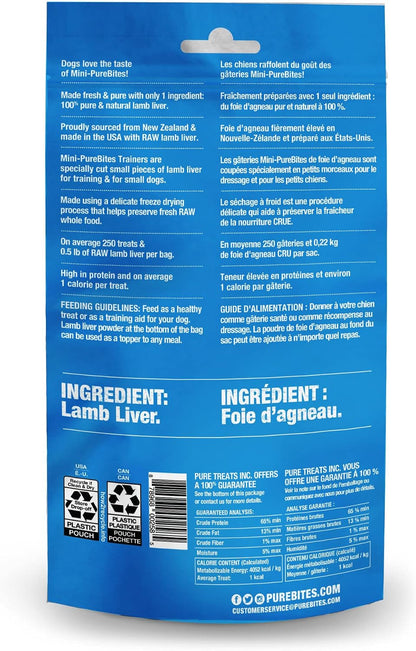 Purebites Mini Lamb Single Ingredient Freeze Dried Dog Treats, 2.4 Oz | 100% Lamb, Freeze Dried Raw in USA, High-Value Training Reward, No Fillers, Great for Dogs with Allergies2