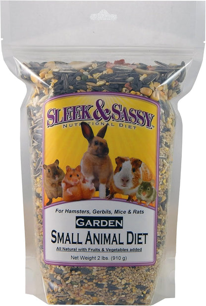 SLEEK & SASSY Garden Small Animal Food for Hamsters, Gerbils, Mice & Rats (2 Lbs.)2