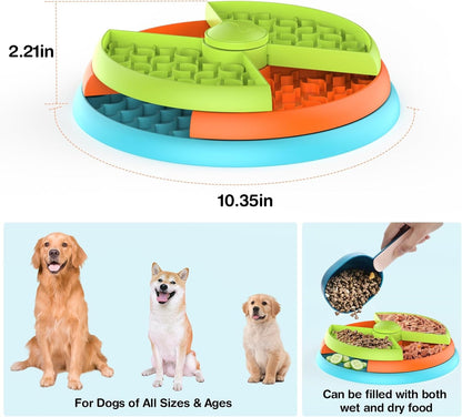 Slow Feeder Dog Bowl 3 Levels, Reduces Boredom and Anxiety, Non-Slip Interactive Puzzle Feeder, Suitable for Small/Medium/Larger Dogs4