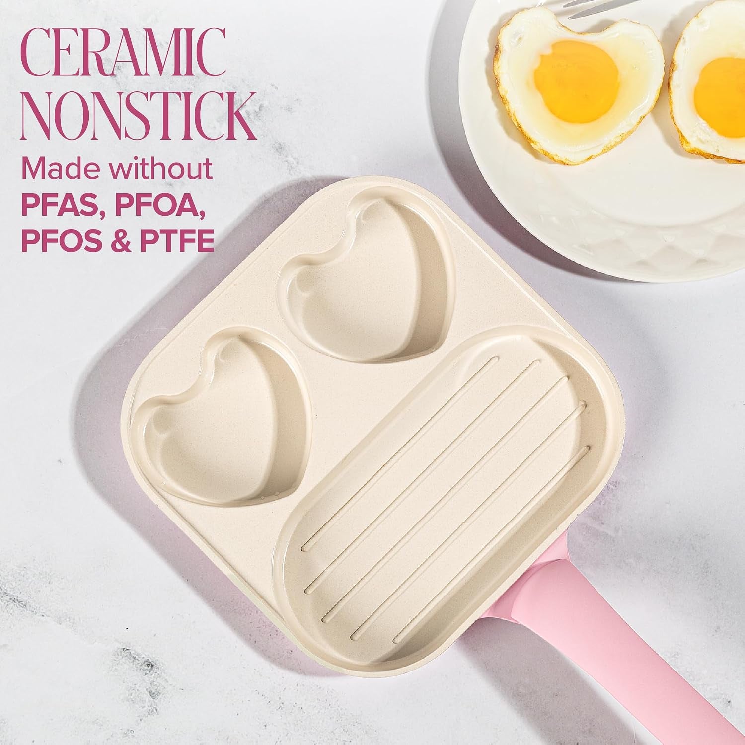 ceramic-nonstick-divided-skillet-with-heart-shaped-sections-and-grill-plate-cast-aluminum-dishwasher-safe-8-inch-pink
