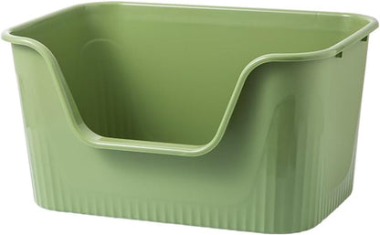 Extra Large Litter Box with High Sides 25.27" Lx17.83 Wx13.11 H,Anti-Splashing,Tool-Free Assembly,Multi Kitty Cat Litter Box,Jumbo (Yellow)9