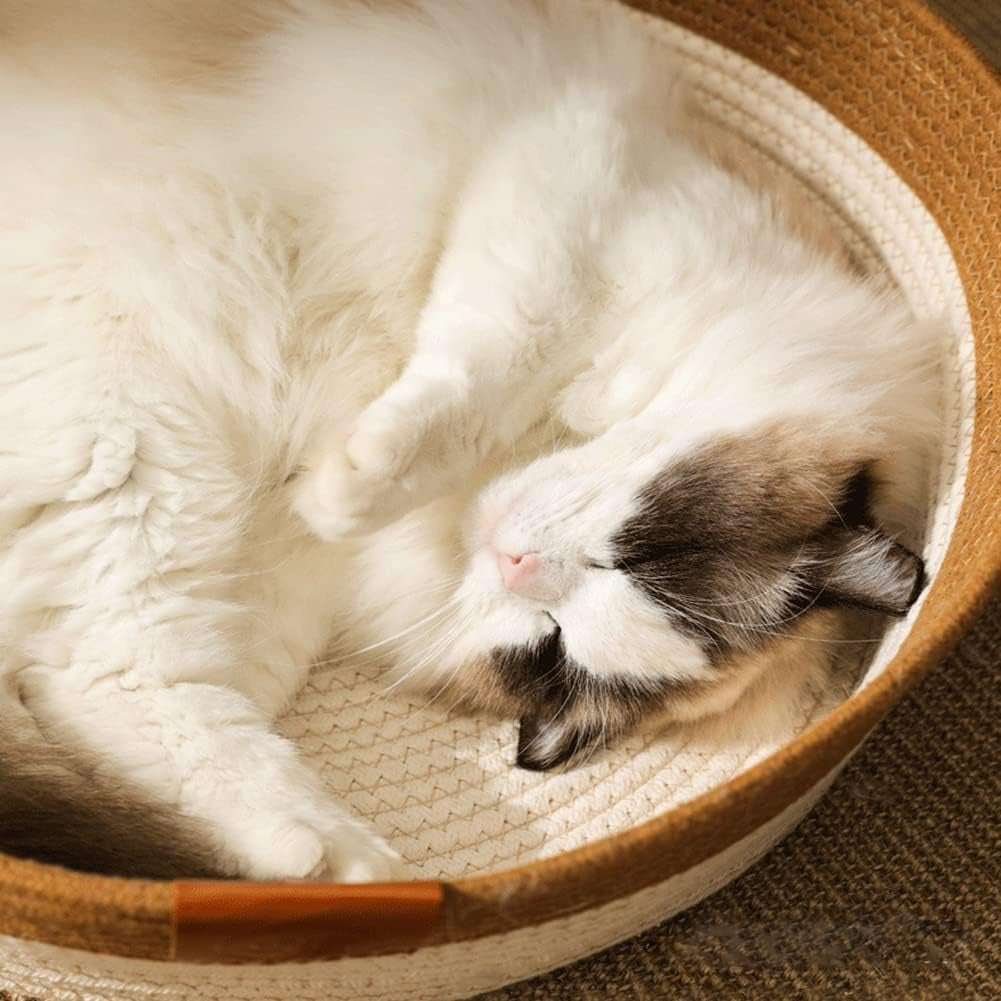 handwoven-cotton-rope-cat-bed-breathable-easy-to-clean-foldable-scratchable-hammock-with-cat-ear-design-with-a-playing-ball-for-kittens-large-brown