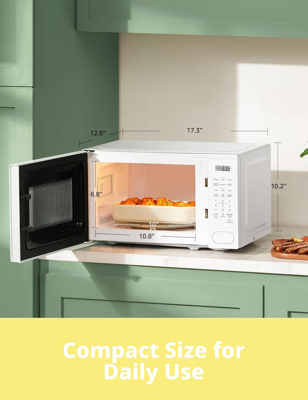 Countertop Microwave Oven 0.7 Cu.Ft, 700W, White, 11 Power Levels4