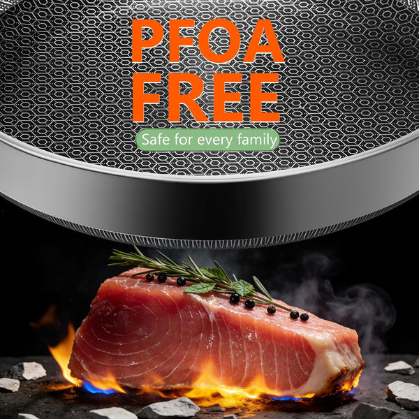 Frying Pans, 12-Inch Hybrid Frying Pans Stainless Steel Skillets, Dishwasher & Oven-Safe, Stay-Cool Handle, PFOA Free Cookware, Compatible with All Cooktops3