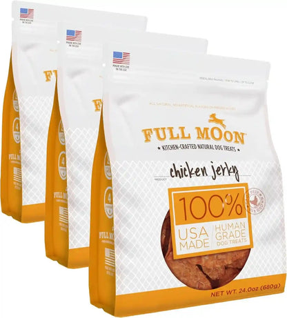 Full Moon Chicken Jerky Healthy All Natural Dog Treats Human Grade Made in USA Grain Free, 1.5 Pound (Pack of 1)11