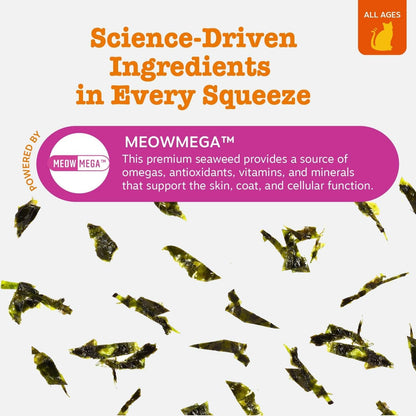 Zesty Paws Omega Cat Mousse Squeezable Cat Supplement - with Seaweed, Omega Fatty Acids, Antioxidants Vitamins & Minerals - Skin & Coat Support for Cats - Tuna Fish Flavor - 18 Count3