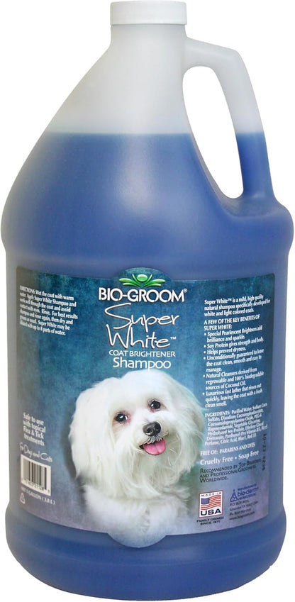 Bio-Groom Super Whitening Dog Shampoo - Whitening Pet Shampoo, Dog Bathing Supplies, Puppy Wash, Grooming Supplies, Cruelty-Free - 1 Gallon1