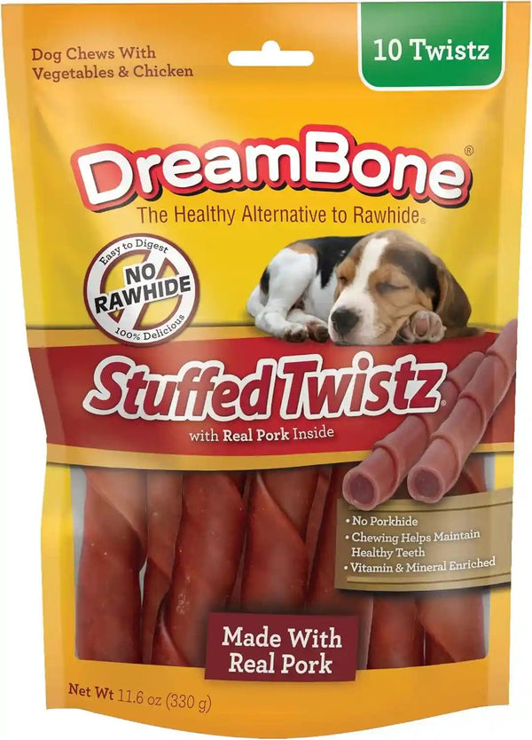 Dreambone Stuffed Twistz 10 Count, Rawhide-Free Chews1