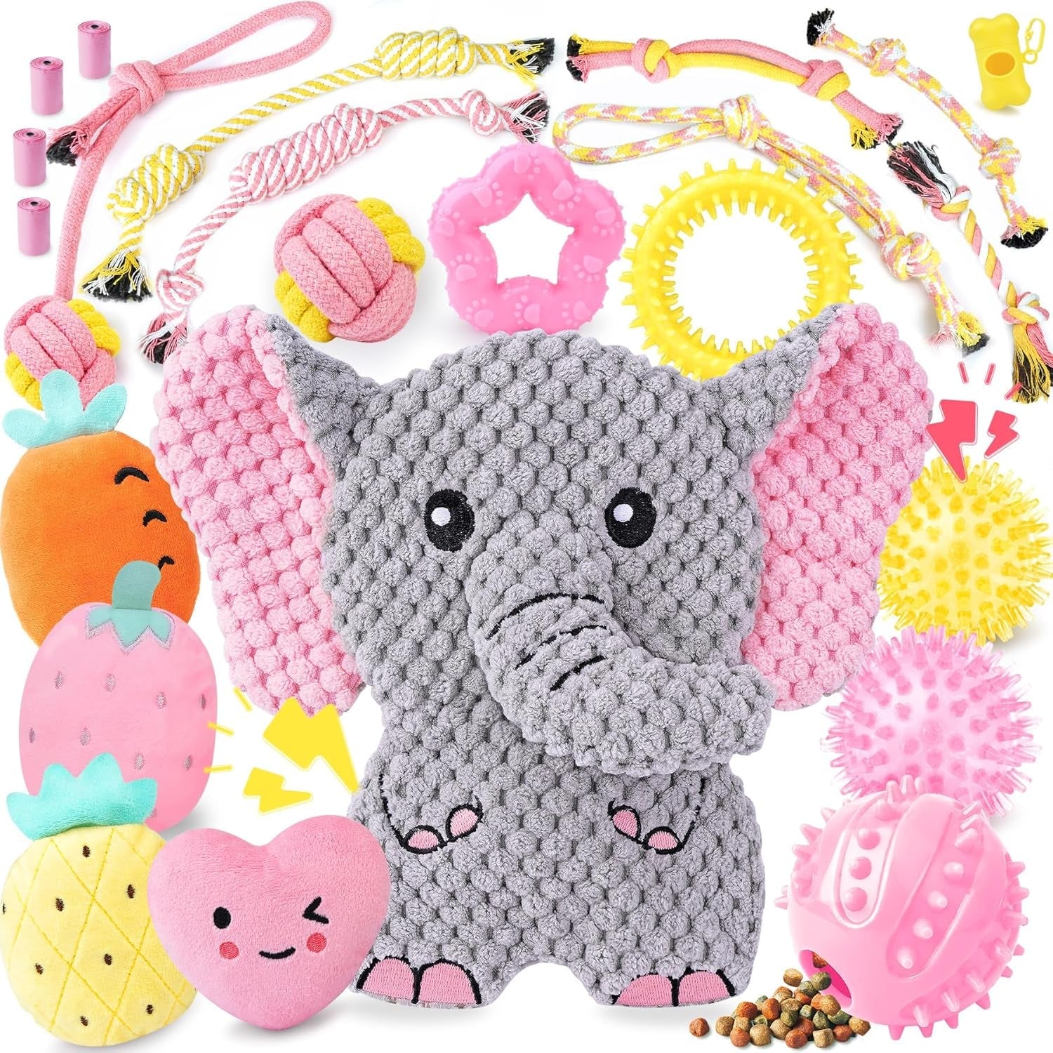 xiugoal-pink-puppy-toys-for-boredom-23-pack-puppy-chew-toys-for-teething-interactive-dog-toys-for-puppies-cute-small-dog-toys-with-treat-ball-squeaky-dog-chew-toys-and-ropes