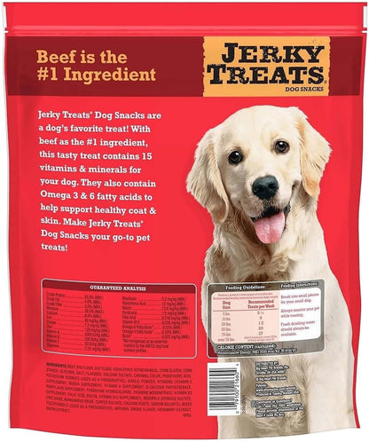 Jerky Treats Tender Beef Strips Dog Snacks 15 Vitamin& Mineral& Omega 3 Made in USA, 60 Oz, New Packaging (1 Pack)2