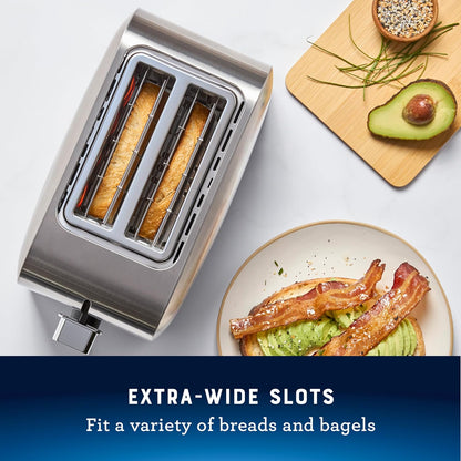 Oster 2-Slice Toaster with Extra Wide Slots, Bagel Toaster, Stainless Steel2