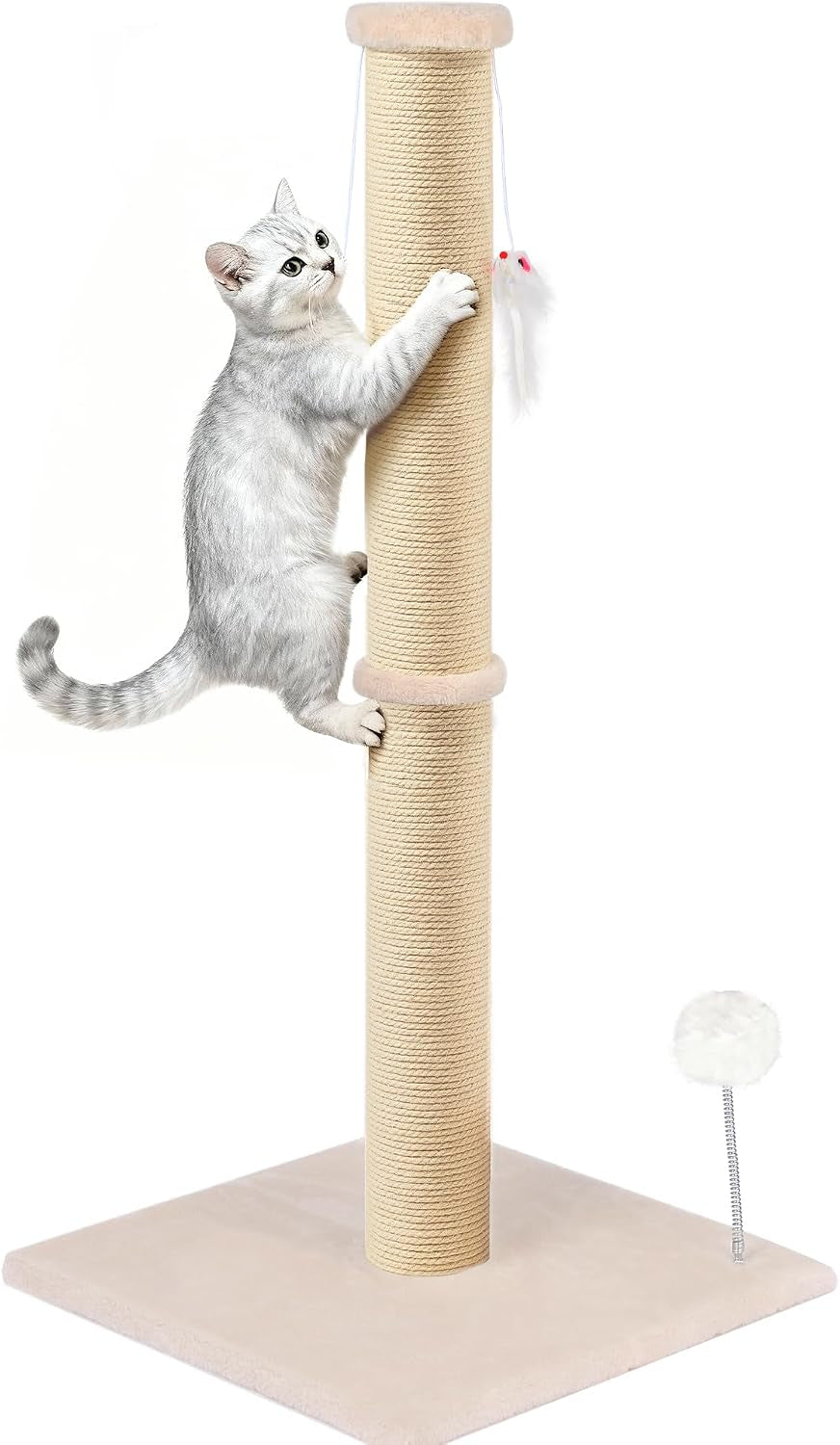 tall-cat-scratching-post-36-inch-large-cat-scratch-post-for-indoor-cats-with-durable-natural-sisal-rope-scratcher-post-tree-kitten-interactive-toy-gray