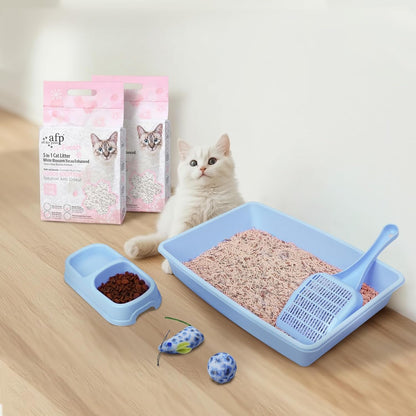 PAWISE Tofu Cat Litter 2 Pack and PAWISE Small Cat Litter Box2