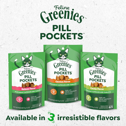 Greenies Feline Pill Pockets Soft Cat Treats, Chicken Flavor, 85 Count | #1 Vet-Recommended, Moldable Pocket Hides Pills, No Artificial Flavors or Preservatives, Real Ingredients9