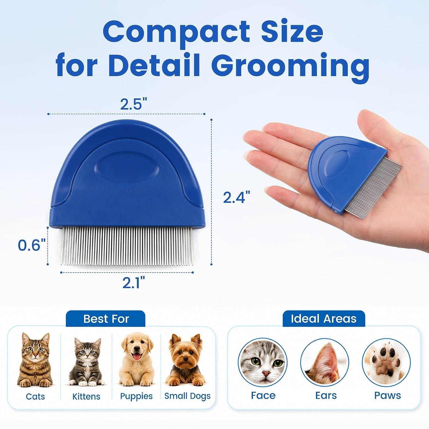 prime-pets-flea-comb-for-dogs-and-cats-stainless-steel-pet-grooming-comb-for-flea-checks-dander-loose-hair-and-tear-stain-debris