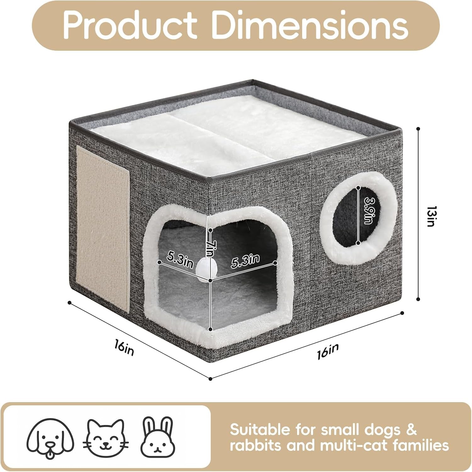 cat-beds-for-indoor-cats-large-cat-cave-house-with-scratch-pad-and-fluffy-ball-foldable-cat-condo-hideaway-modern-kitten-bed-grey