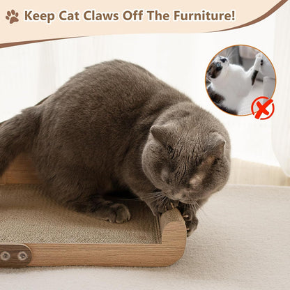 NATUYA Cat Scratcher Cardboard Lounge Bed, 24 Inch Large Cats Scratching Board Couch, Durable Cat Scartch Pad for Indoor Cats6