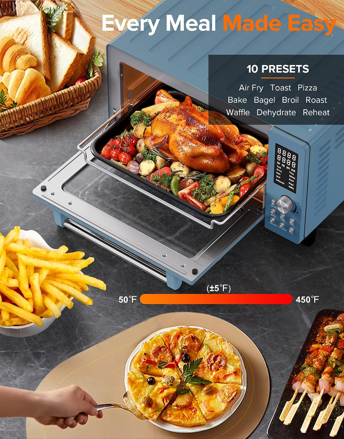 bravo-pro-smart-air-fryer-toaster-oven-countertop-combo-10-in-1-cooking-functions-1800w-50-450-f-21-qt-pfas-free-upgraded-super-convection-cozy-blue