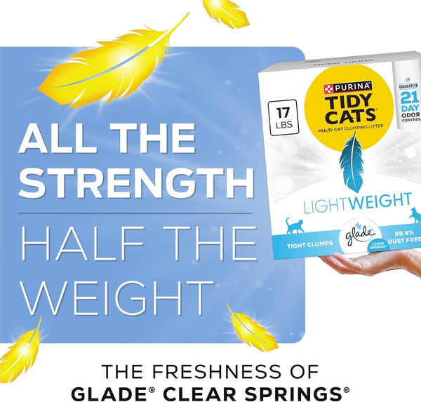Purina Tidy Cats Lightweight with Glade Clear Springs Multi-Cat, Clumping, Low Dust, Scented Cat Litter - 17 Lb. Box4