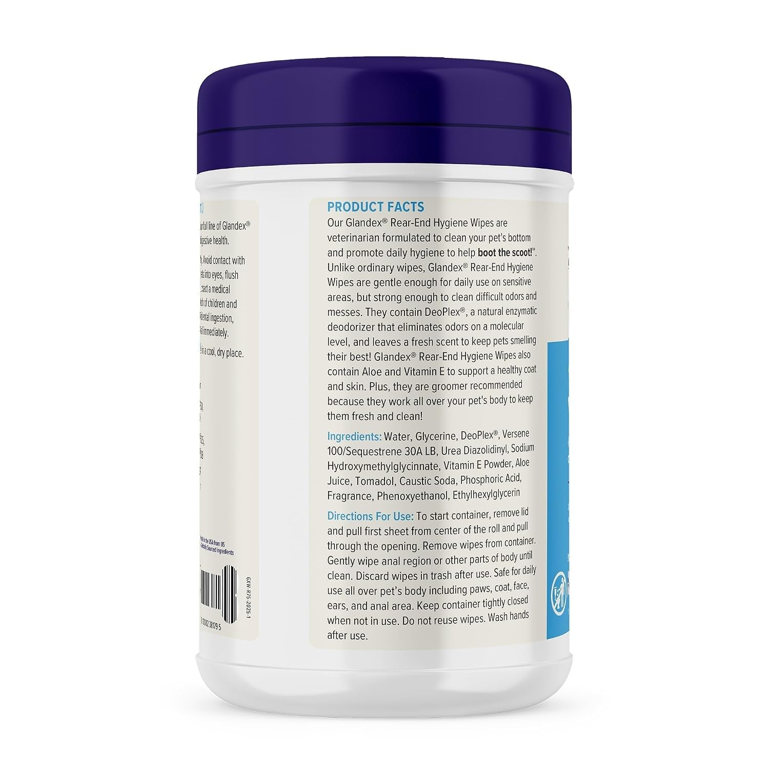 vetnique-glandex-rear-end-wipes-for-dogs-cats-anal-gland-hygiene-deodorizing-dog-cat-wipes-for-paws-butt-boot-the-scoot-with-deoplex-enzyme-aloe-vitamin-e-alcohol-free-75ct