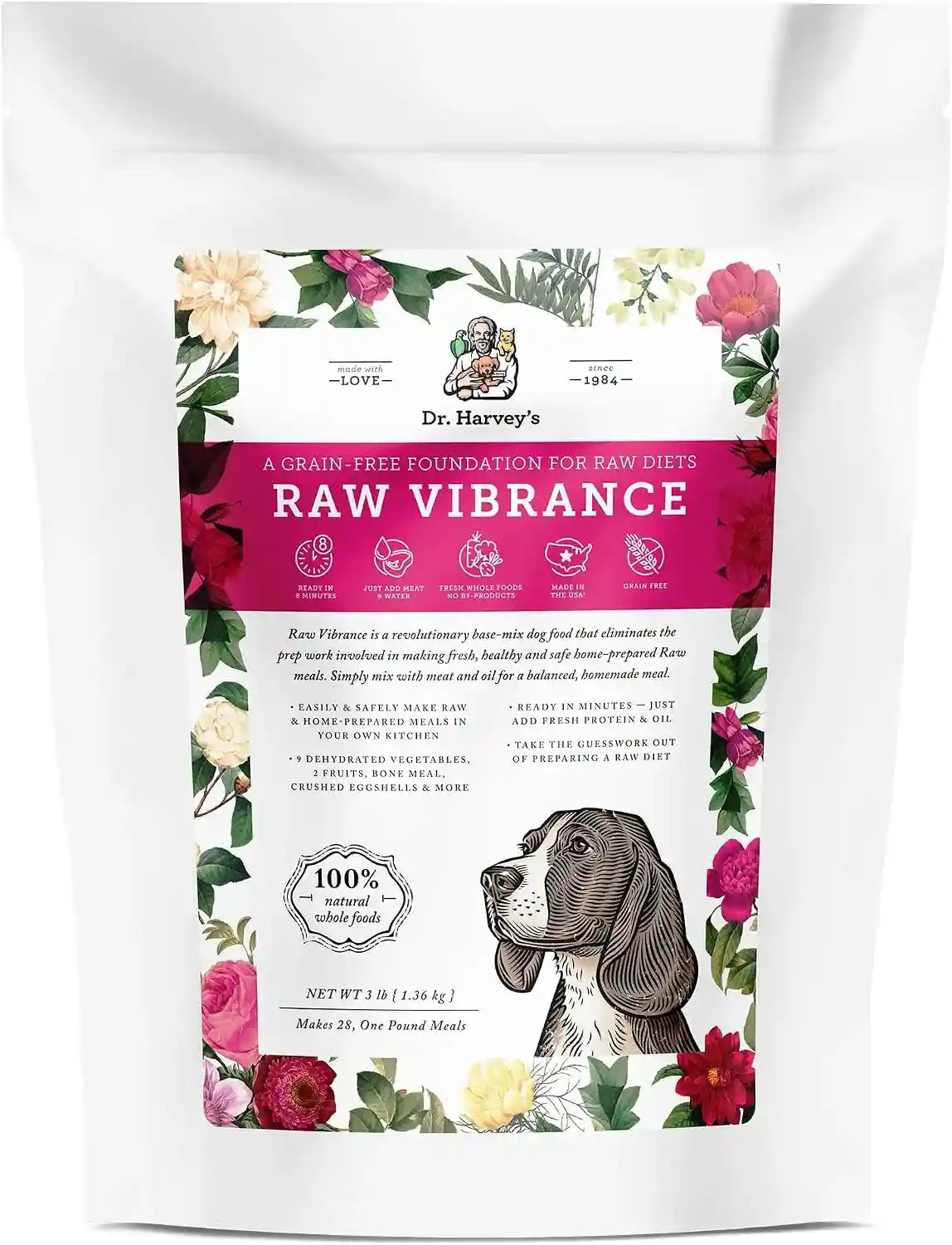dr-harveys-raw-vibrance-dog-food-base-mix-6-lb-dehydrated-grain-free-foundation-for-raw-diet