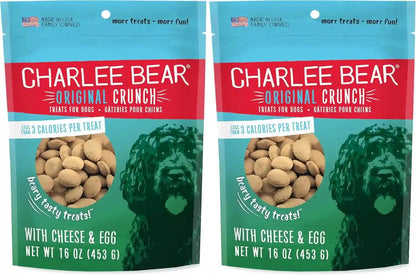 Charlee Bear Dog Training Treats, Cheese & Egg Recipe, Low Calorie (Under 3 Calories), Limited Ingredient Crunchy Dog Treats, 16 Oz. Resealable Bag9