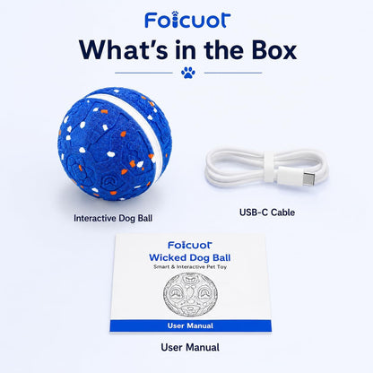 Interactive Dog Ball Toy[Newly Upgraded], Durable E-TPU Material, 3 Play Modes with Colorful Lights, E-TPU USB-C Rechargeable, IPX7 Waterproof Rating for Puppy, Medium and Large Dogs8