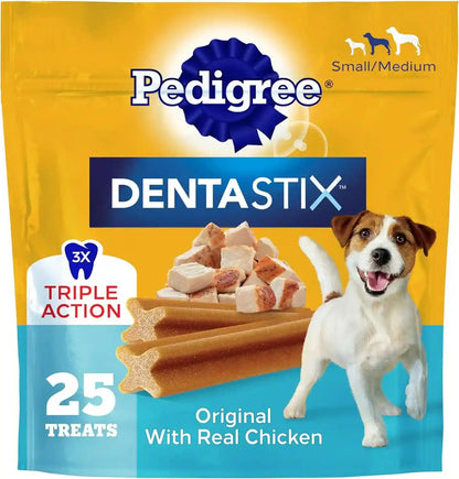 Pedigree Dentastix Small & Medium Dog Dental Treats, Original, 45 Count | Original Chicken Flavor, Triple Action Dental Care, Reduces Tartar, Cleans Teeth, Freshens Breath, for Dogs 7-22 Lbs10