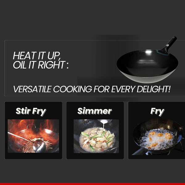 Kanda Iron Beijing Wok - Lightweight and Durable - Perfect for Authentic Japanese Cooking - 13 Inch4