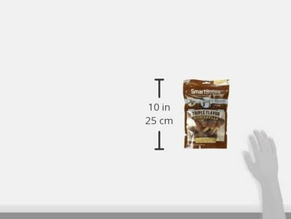 Smartbones Triple Flavor Dumbbells Rawhide-Free Dog Treats, 10 Count | with Real Peanut Butter, Chicken & Beef, Easy to Digest Chew with Vitamins & Minerals, Supports Dental Health, for Adult Dogs3