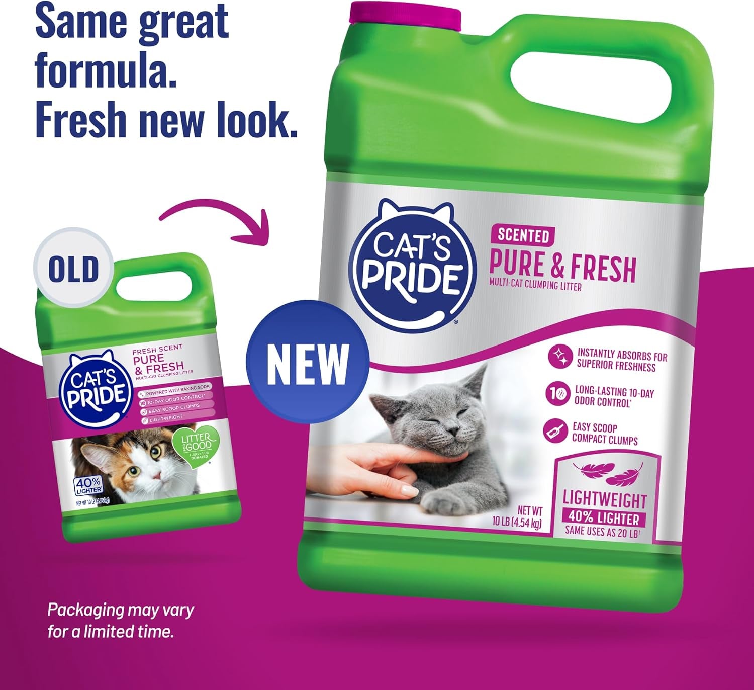 cats-pride-premium-lightweight-clumping-litter-pure-fresh-up-to-10-days-of-powerful-odor-control-multi-cat-scented-10-pounds