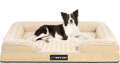Orthopedic Dog Bed for Large Medium Sized, Washable Memory Foam Large Dog Bed, Medium Pet Sofa with Removable Cover, Washable Waterproof Pet Couch Beds(Grey, L)11