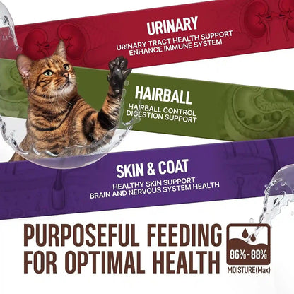 PETPHABET Lickable Cat Treats Spoon, 3 Flavors Variety Pack, 36 Count | Creamy Puree Kitten Treat, Functional Wet Paste, Skin Coat Support, Hairball Relief, Urinary Health, Grain-Free with Taurine4
