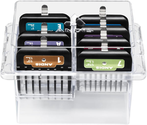 Andis 562014 Premium Clip Animal Comb Set – Built with Plastic, Includes 7 Color Coded Combs of Different Sizes, Metal Clip to Attach Comb - Fits Ultra Edge & Ceramic Edge Blades, Multicolor5